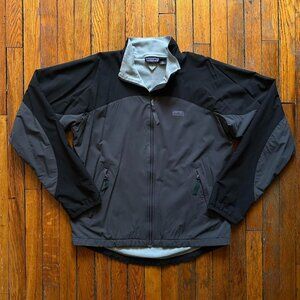 Vintage Y2K Patagonia Stretch Zephur Fleece Lined Lightweight Jacket Men M Black